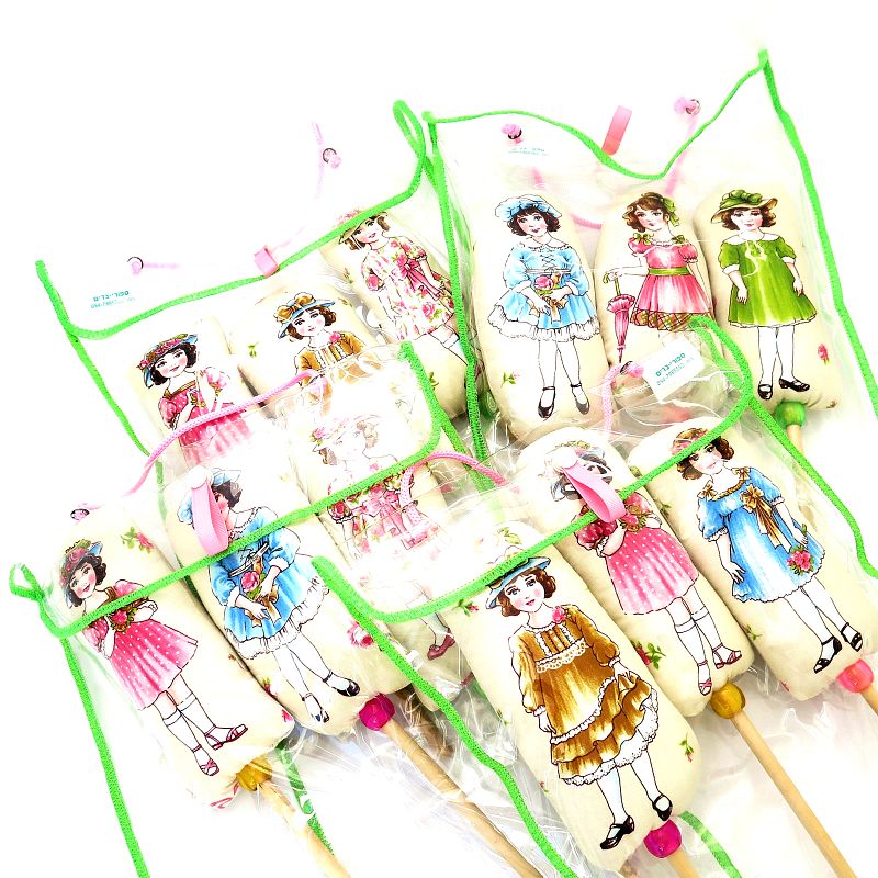 3 חברות על מקל בובות וינטאג' מתוקות paper-doll – תמונה 7